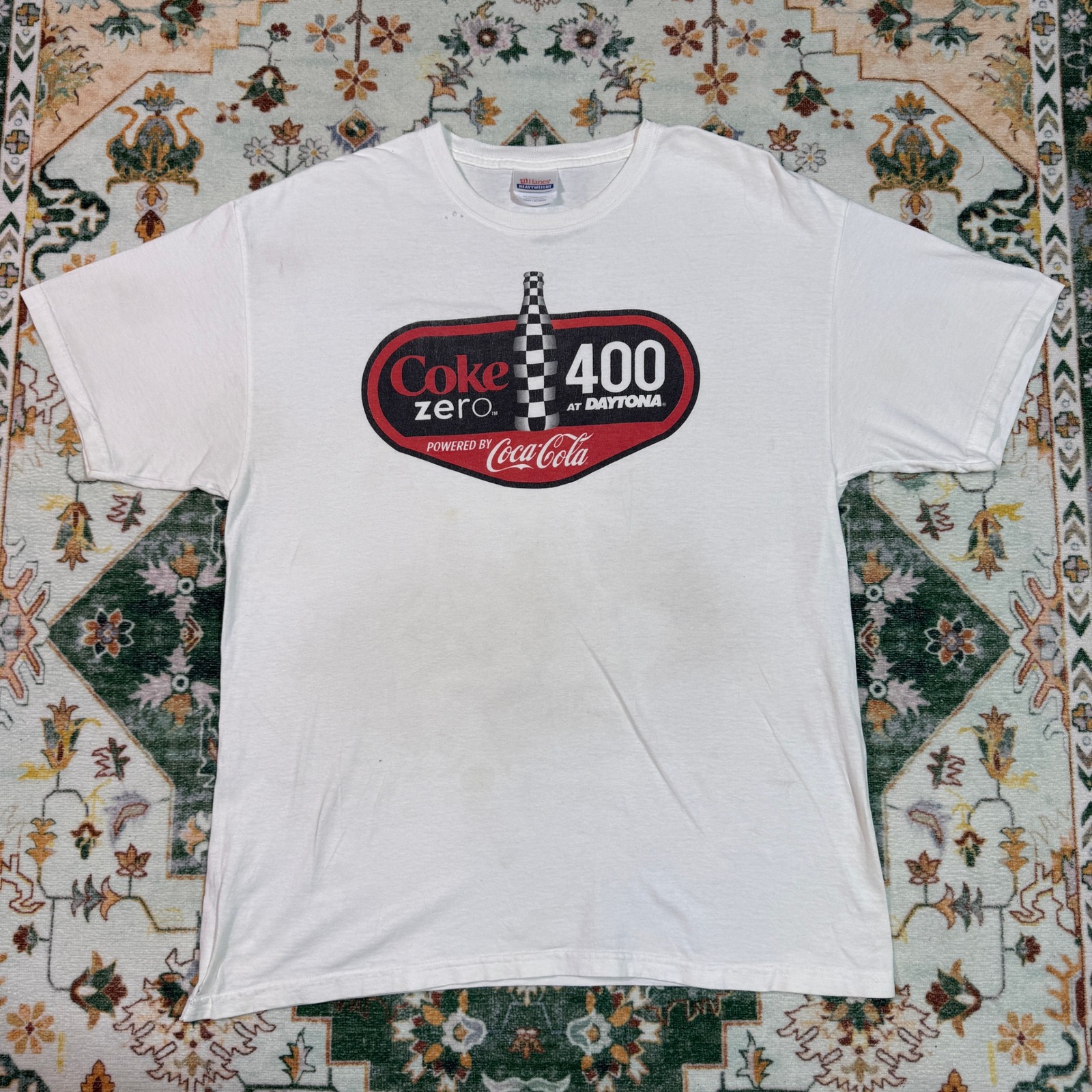 Vintage Coke Zero 400 At Daytona Nascar Racing T Shirt Mens Large